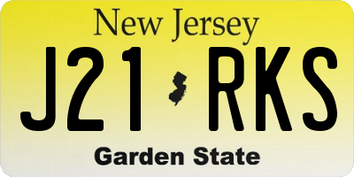 NJ license plate J21RKS