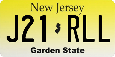 NJ license plate J21RLL