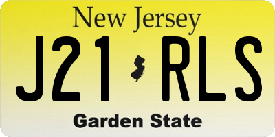 NJ license plate J21RLS