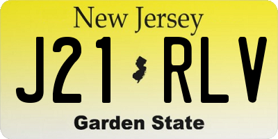 NJ license plate J21RLV