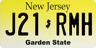 NJ license plate J21RMH