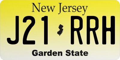 NJ license plate J21RRH