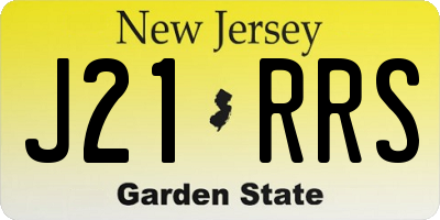 NJ license plate J21RRS