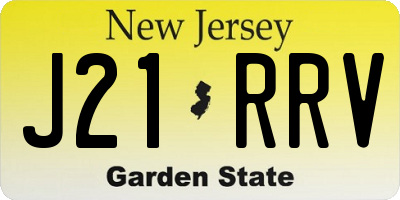 NJ license plate J21RRV