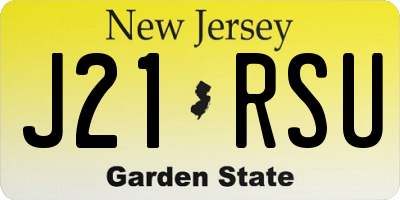 NJ license plate J21RSU