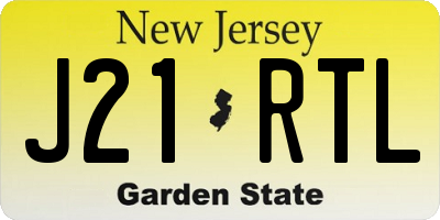NJ license plate J21RTL