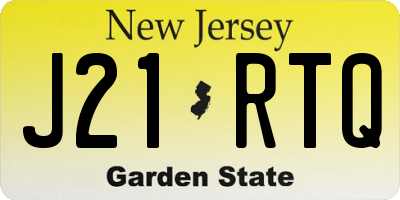 NJ license plate J21RTQ