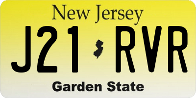 NJ license plate J21RVR