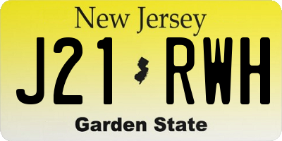 NJ license plate J21RWH