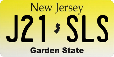 NJ license plate J21SLS