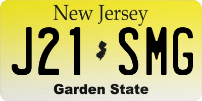 NJ license plate J21SMG