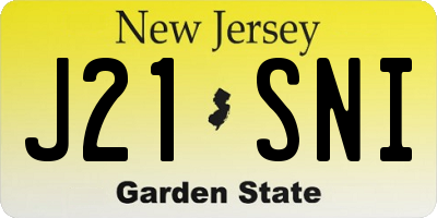 NJ license plate J21SNI