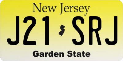 NJ license plate J21SRJ