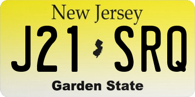 NJ license plate J21SRQ
