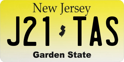 NJ license plate J21TAS