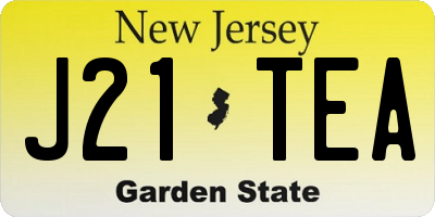 NJ license plate J21TEA
