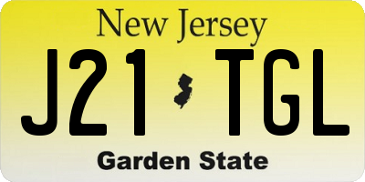 NJ license plate J21TGL