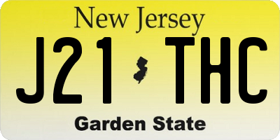 NJ license plate J21THC