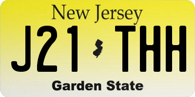 NJ license plate J21THH