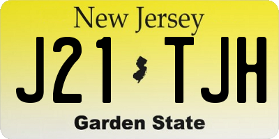 NJ license plate J21TJH