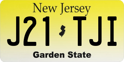 NJ license plate J21TJI