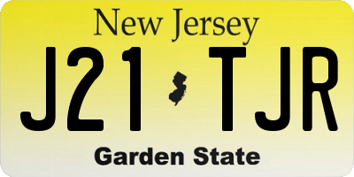NJ license plate J21TJR
