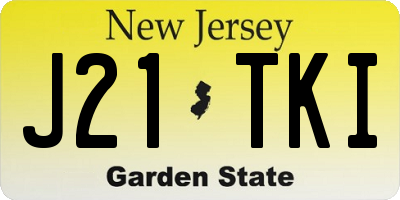 NJ license plate J21TKI