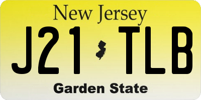 NJ license plate J21TLB