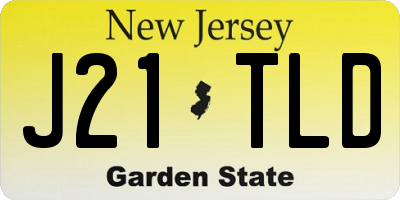 NJ license plate J21TLD