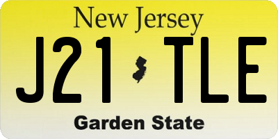 NJ license plate J21TLE