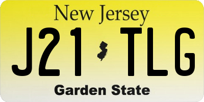 NJ license plate J21TLG
