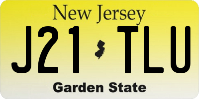 NJ license plate J21TLU