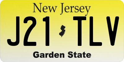 NJ license plate J21TLV