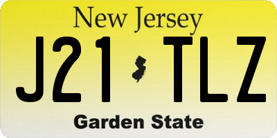 NJ license plate J21TLZ