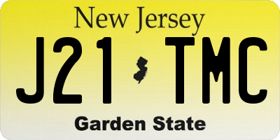 NJ license plate J21TMC