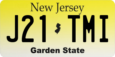 NJ license plate J21TMI