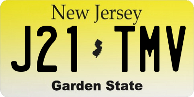 NJ license plate J21TMV