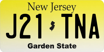NJ license plate J21TNA