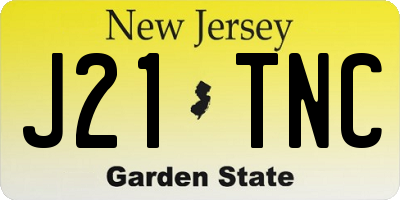 NJ license plate J21TNC