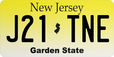 NJ license plate J21TNE