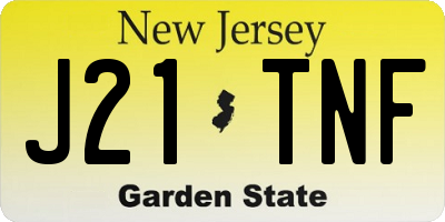 NJ license plate J21TNF