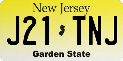 NJ license plate J21TNJ