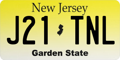 NJ license plate J21TNL