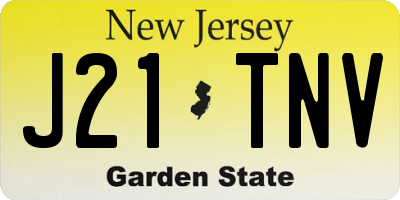 NJ license plate J21TNV