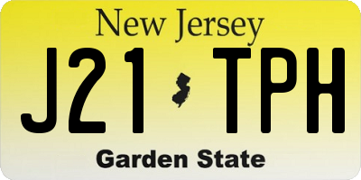 NJ license plate J21TPH