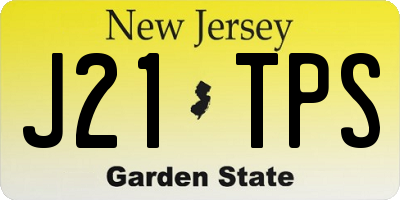 NJ license plate J21TPS