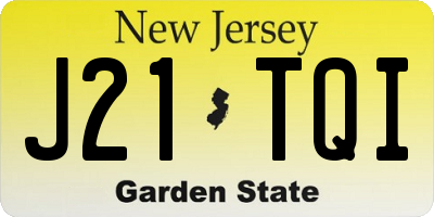 NJ license plate J21TQI