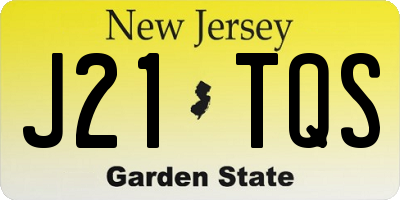 NJ license plate J21TQS