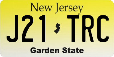 NJ license plate J21TRC