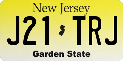 NJ license plate J21TRJ